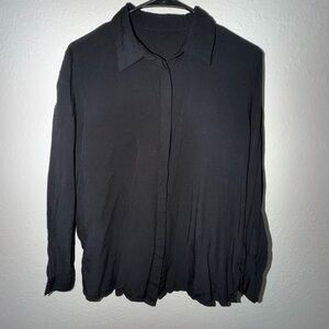 Blackmilk  Black Casual Button Down Shirt